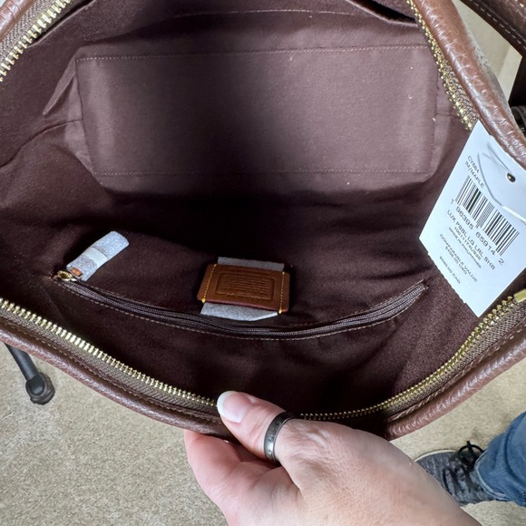 Coach Large Laurel pebbled leather shoulder bag in Maple. New with tags! - Picture 11 of 11